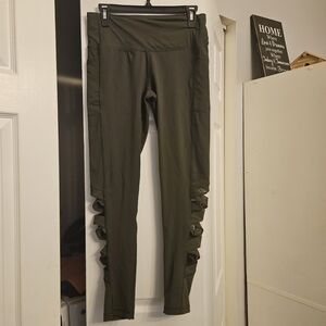 Victoria K Olive Green Sport Leggings